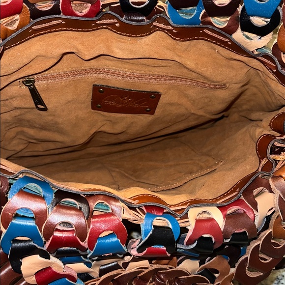 Patricia Nash Pisticci Chainlink Leather Turquoise Multi - Picture 7 of 10